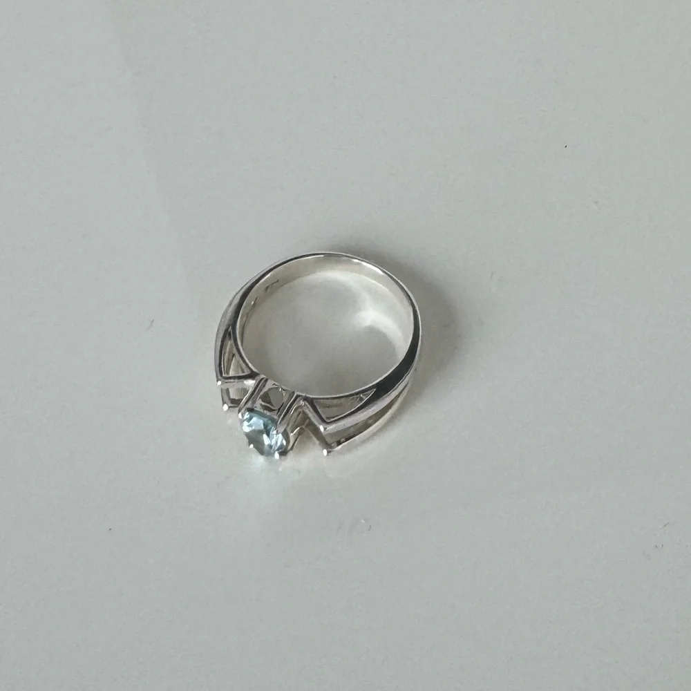 NWOT Sundance Winter Walk Ring, Sky Blue Topaz, Sterling Silver